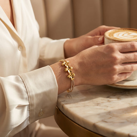 Flower Crystal Chain Bracelet