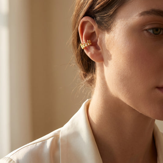 Crystal Crown Ear Cuff