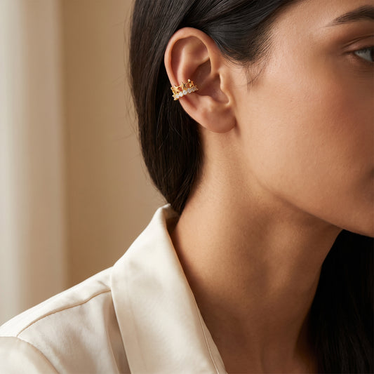 Gold Star Crystal Ear Cuff