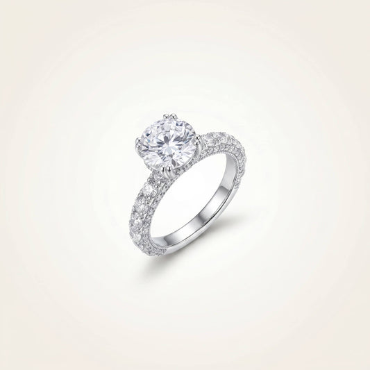 Maxima Cushion Cut Solitaire Ring | 925 Silver Oval Eternity Band