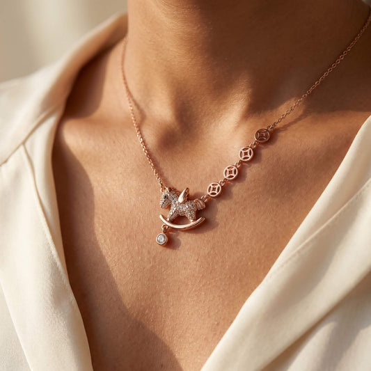 Carousel Pony Bracelet | Rose Gold Plated 925 Silver
