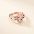 Kids Bunny Ring with CZ | Rose Gold 925 Silver