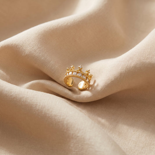 Crystal Crown Ear Cuff