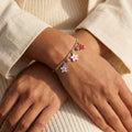 Enamel Flower Charm Bracelet | 925 Silver