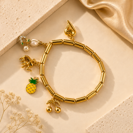 Italian Charm Bracelet | 18K Gold Plated Anti-Tarnish