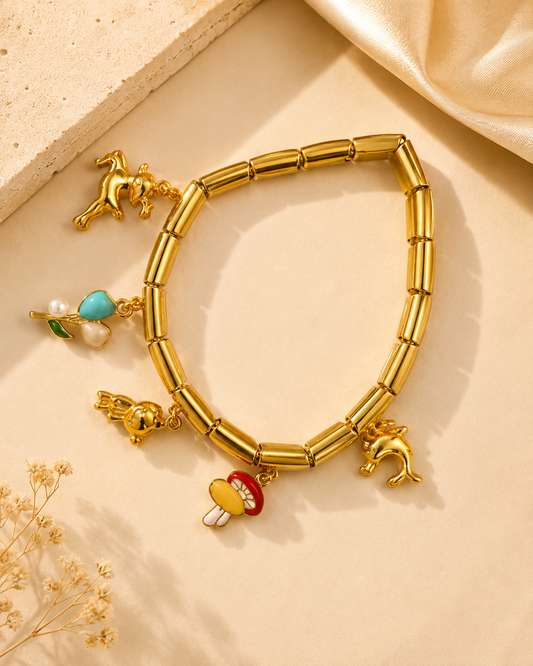 Italian Charm Bracelet | 18K Gold Plated Anti-Tarnish