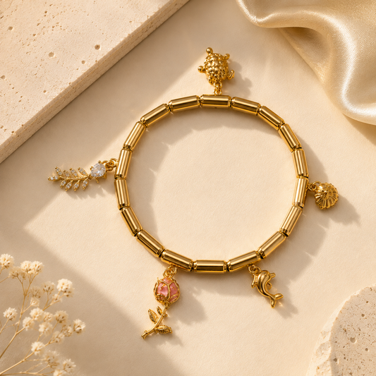 Italian Charm Bracelet | 18K Gold Plated Anti-Tarnish
