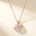 Adore Heart Solitaire Crossover Pendant Necklace | Rose Gold 925 Silver