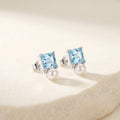 Perla Princess Pearl Drop Stud Earrings | 925 Silver