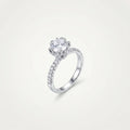 Aurora Bloom Crown Solitaire Ring | 925 Silver Statement Halo