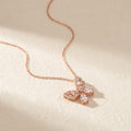 Mariposa Butterfly Pave Pendant Necklace | Rose Gold 925 Silver