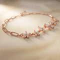 Marquise Flower Rose Gold Bracelet | 925 Silver
