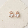 Cadeau Heart Bow Stud Earrings | Rose Gold 925 Silver