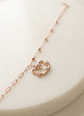 Crowned Cat Rose Gold Bracelet | 925 Silver