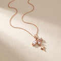 Fee Fairy Star Wand Pendant Necklace | Rose Gold 925 Silver