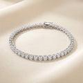 Round CZ Tennis Bracelet | 925 Silver