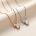 Duet Toi et Moi Round & Pear Necklace | 925 Silver