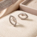 Estelle Marquise Open Halo Stud Earrings | 925 Silver