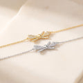 Pavé Bow Gold Bracelet | 925 Silver