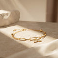 Whale Tail Gold Bracelet | 925 Silver