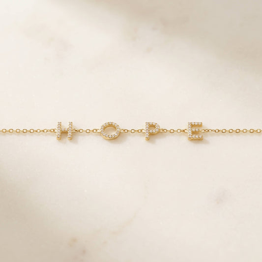 HOPE CZ Gold Bracelet | 925 Silver