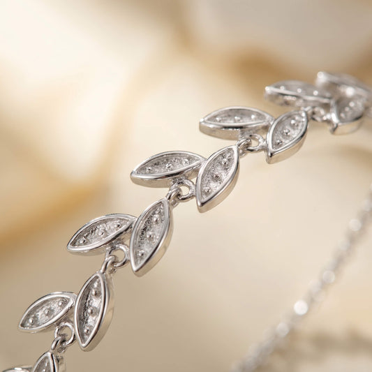 Marquise Leaf Vine Bracelet | 925 Silver