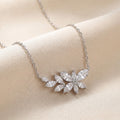 Laurel Marquise Leaf Cluster Necklace | 925 Silver