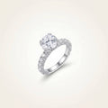 Maxima Cushion Cut Solitaire Ring | 925 Silver Oval Eternity Band