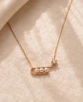 Trio Pearl Bloom Pendant Necklace | Rose Gold 925 Silver