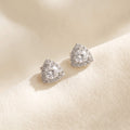 Marina Trillion Halo Stud Earrings | 925 Silver