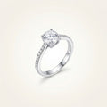 Vera Cathedral Solitaire Ring | 925 Silver  Pavé Band